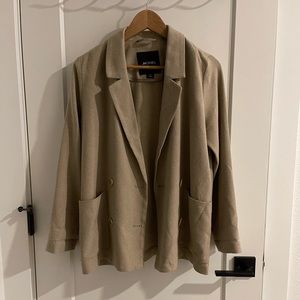 Monki | Tan Double Breasted Blazer Jacket